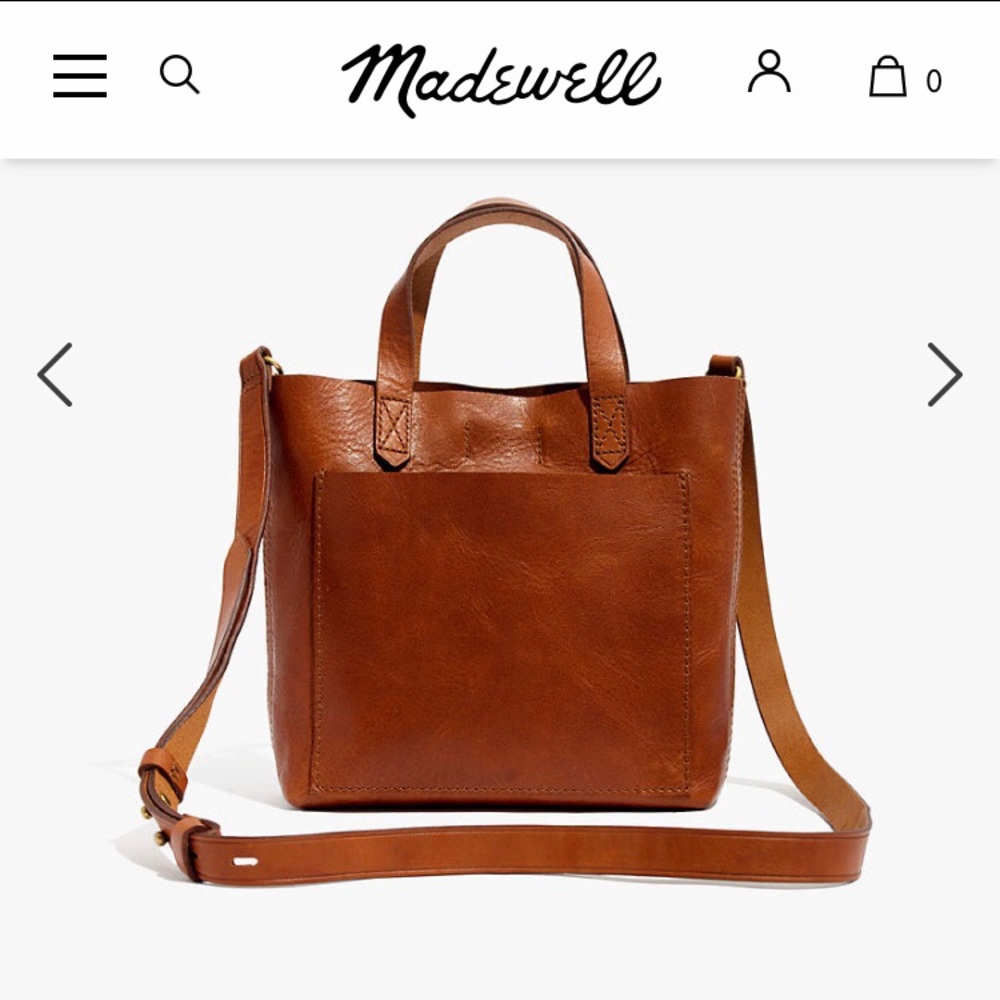 Madewell Leather Purse | The Small Transport Crossbody | English Saddle Color